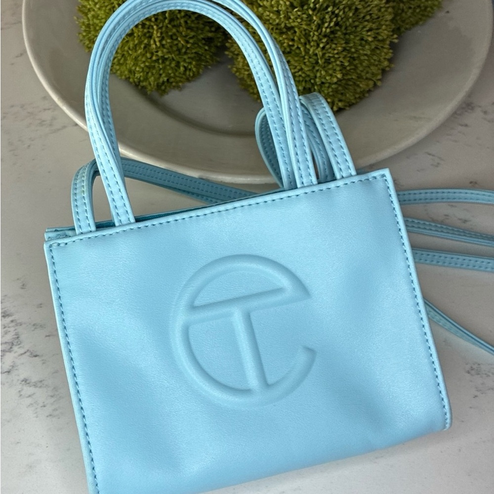 Telfar Mini Crossbody Bag in Pool Blue